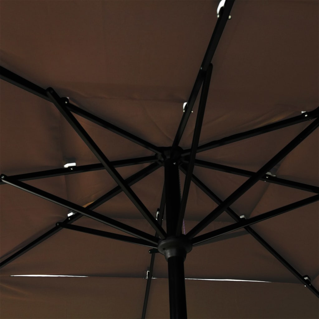 Sonnenschirm Mit Aluminium-Mast 3-Lagig 2,5X2,5 M