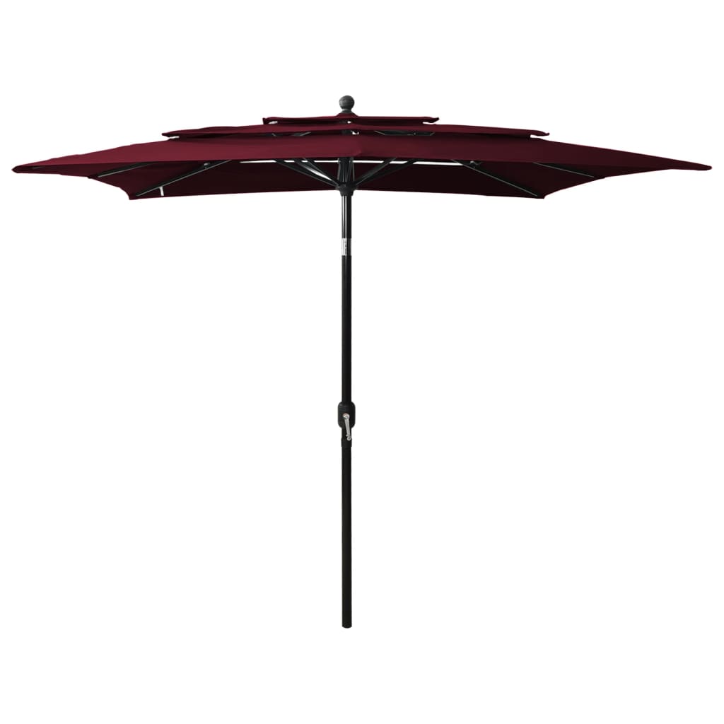Sonnenschirm Mit Aluminium-Mast 3-Lagig 2,5X2,5 M