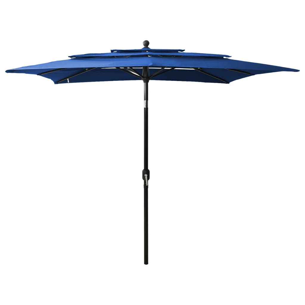 Sonnenschirm Mit Aluminium-Mast 3-Lagig 2,5X2,5 M