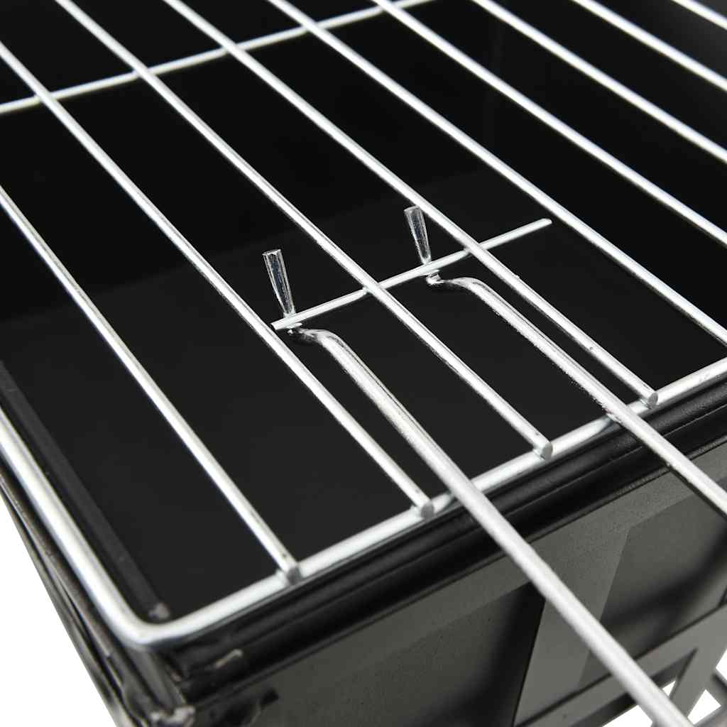 2-In-1 Feuerstelle Und Grill 34X34X48 Cm Stahl Schwarz