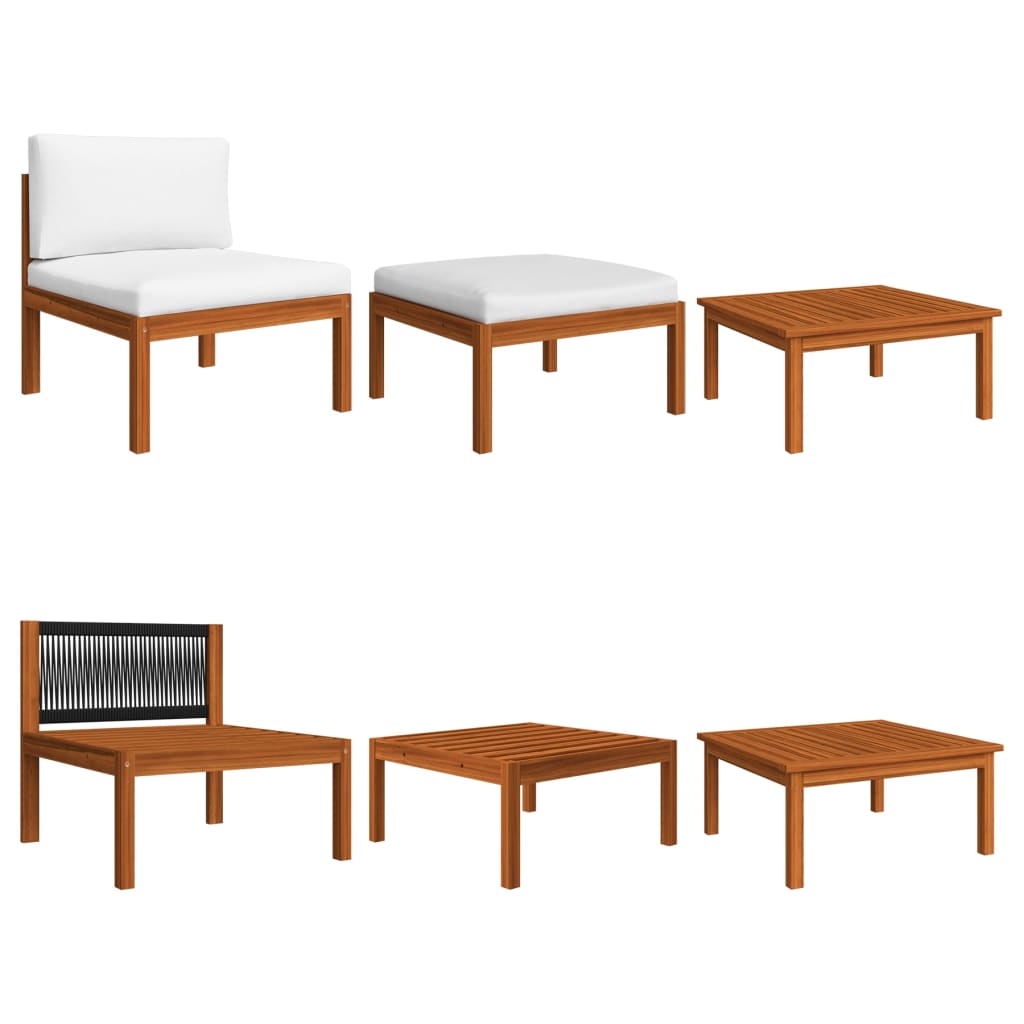 Garten-Ecksofas 2 Stk. Mit Auflagen Akazie Massivholz