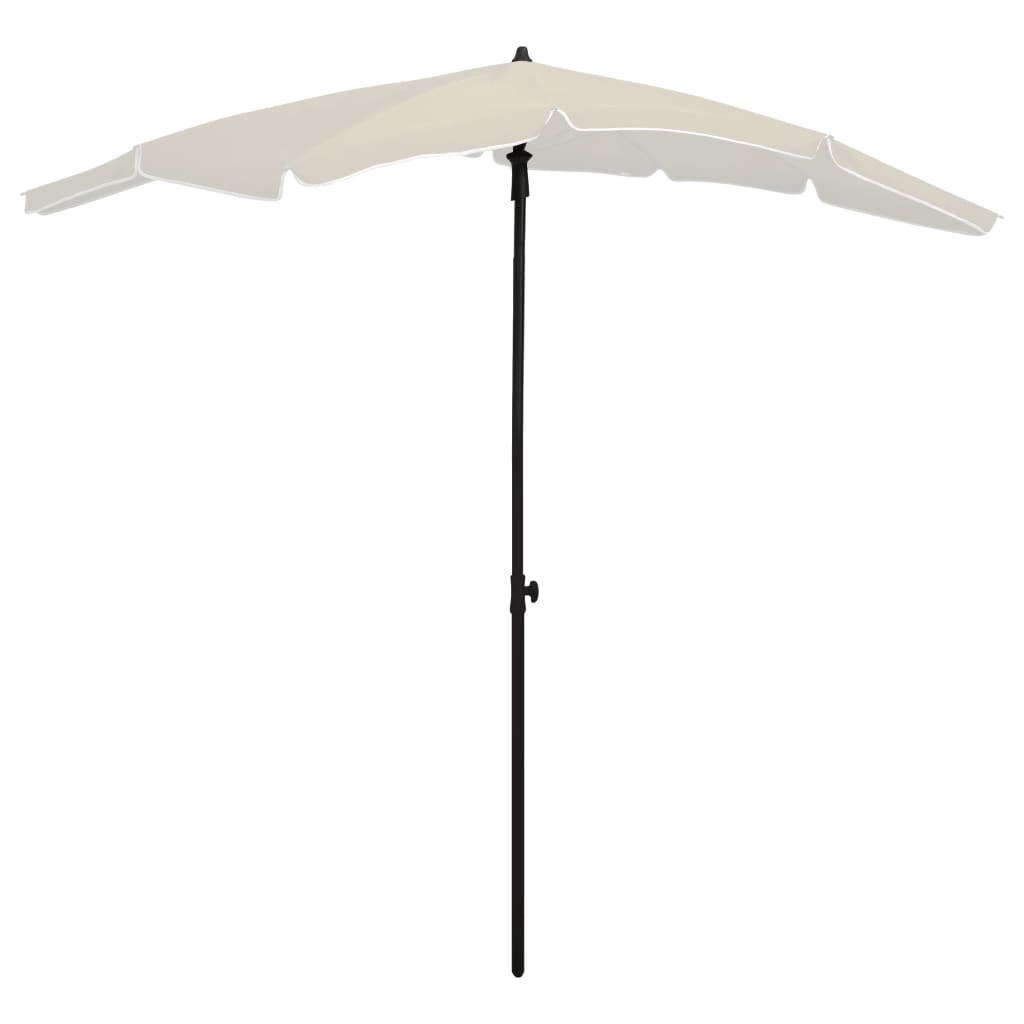 Sonnenschirm Mit Mast 200X130 Cm Rot