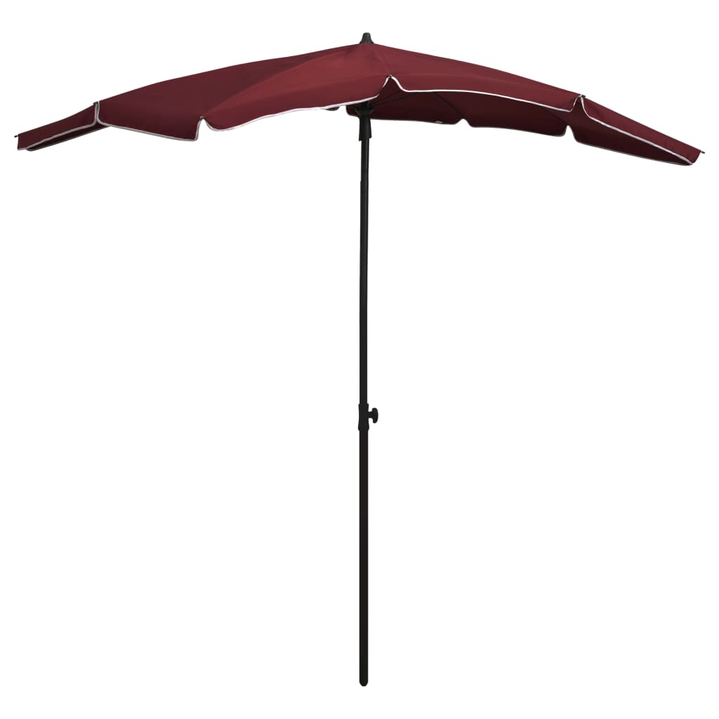 Sonnenschirm Mit Mast 200X130 Cm Rot