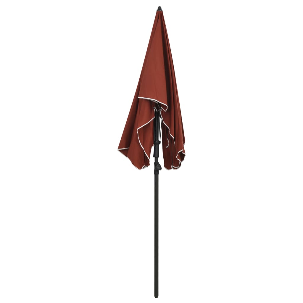 Sonnenschirm Mit Mast 200X130 Cm Rot