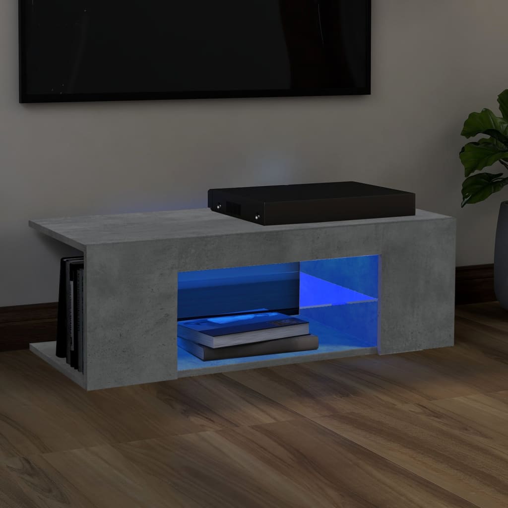 Tv-Schrank Mit Led-Leuchten Artisan-Eiche 90X39X30 Cm
