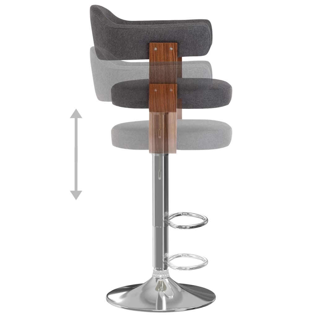 2 Stk. Barhocker Bugholz Und Stoff