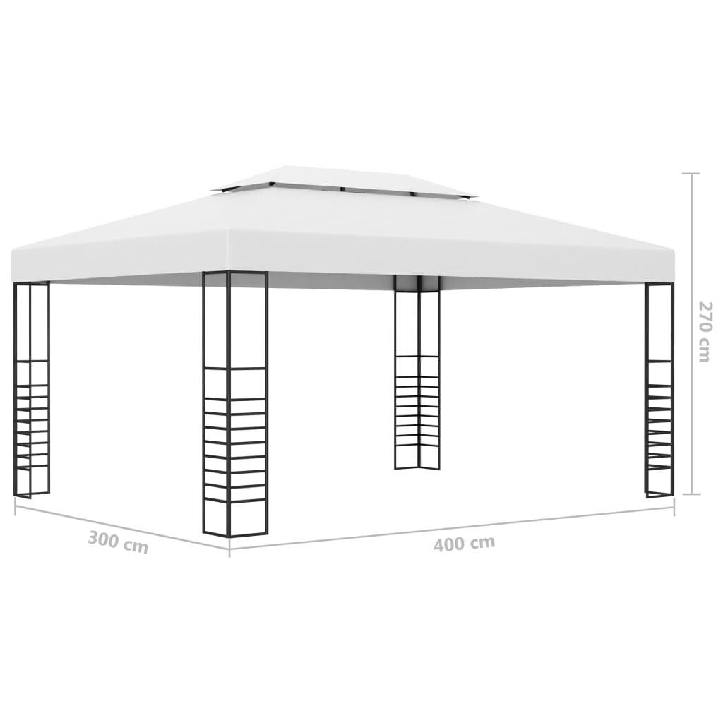 Pavillon Mit Led-Lichterkette 4X3X2,7 M