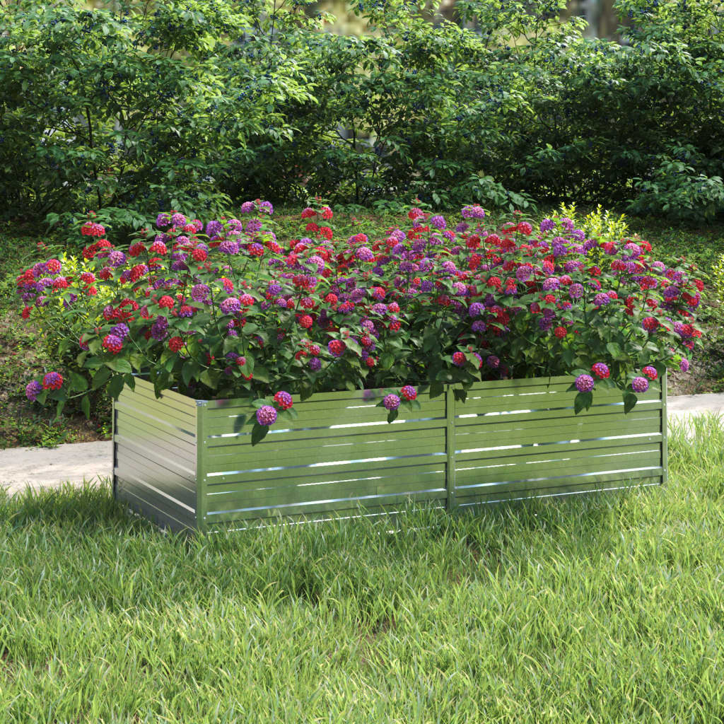 Garten-Hochbeet Verzinkter Stahl Silber