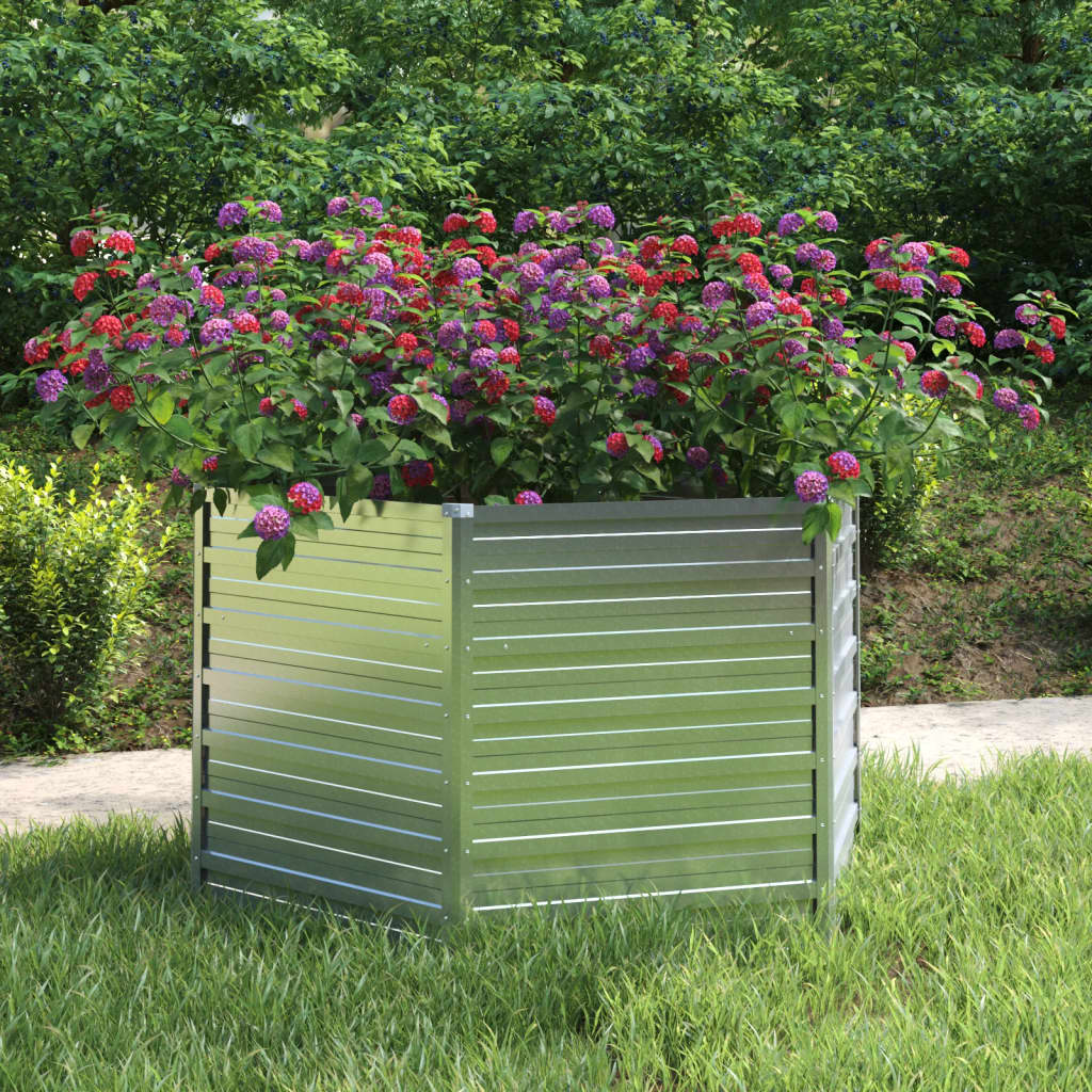 Garten-Hochbeet 129X45 Cm Verzinkter Stahl