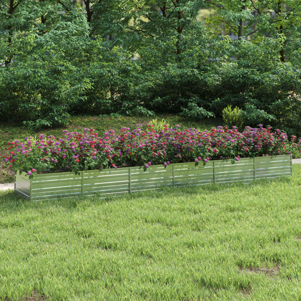 Garten-Hochbeet Verzinkter Stahl Silber