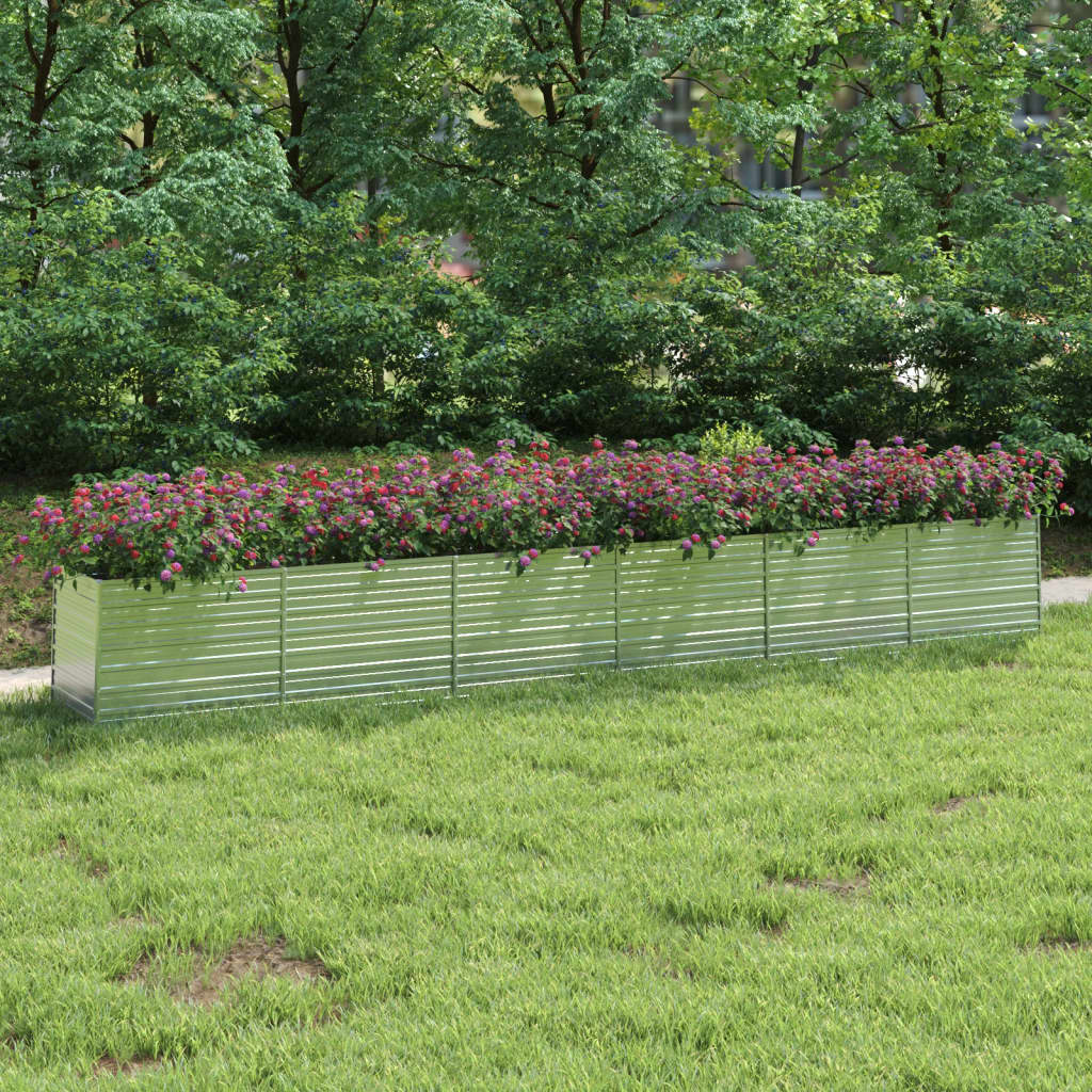 Garten-Hochbeet Verzinkter Stahl Silber