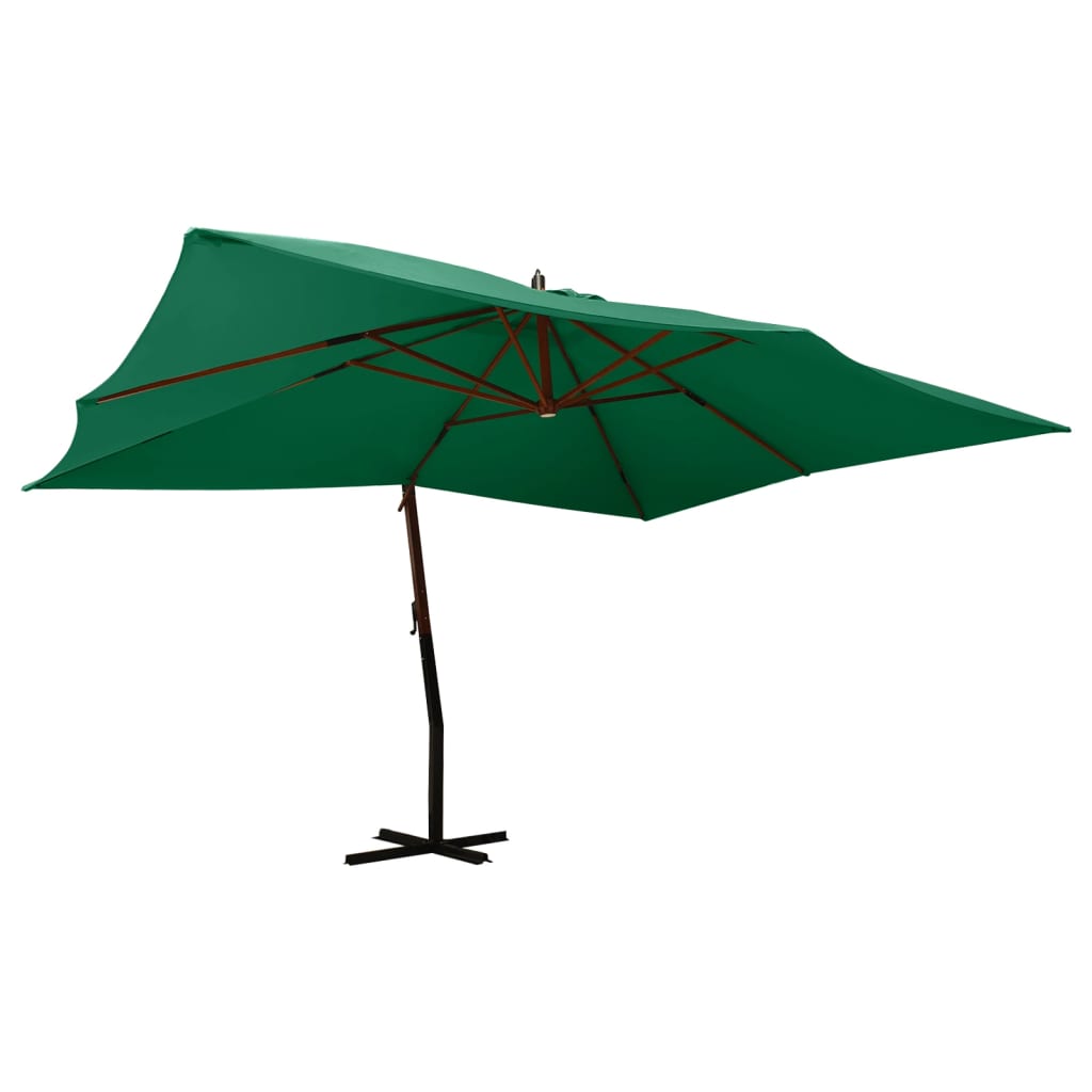 Ampelschirm Mit Holzmast 400X300 Cm Sand