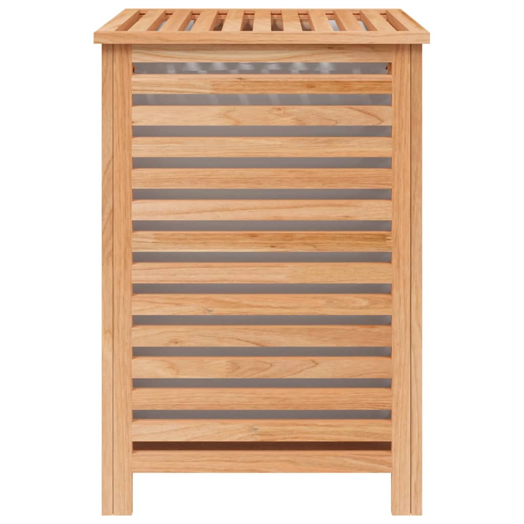 Wäschekorb 45X45X65 Cm Massivholz Nussbaum