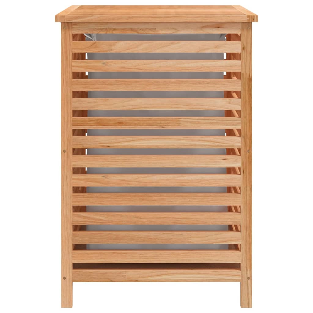 Wäschekorb 45X45X65 Cm Massivholz Nussbaum