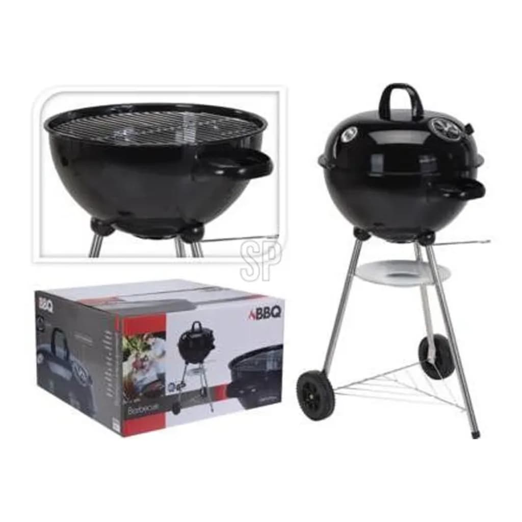 Progarden Bbq Grill Kugelform Schwarz Schwarz Und Braun