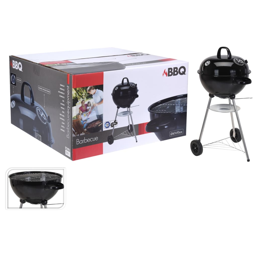 Progarden Bbq Grill Kugelform Schwarz Schwarz Und Braun