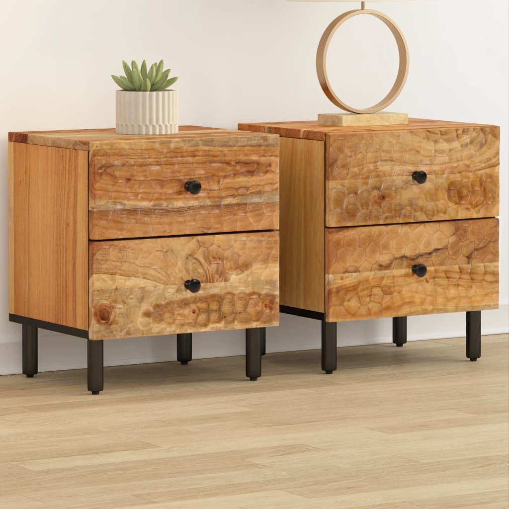 Nachttisch 40X33X46 Cm Massivholz Akazie