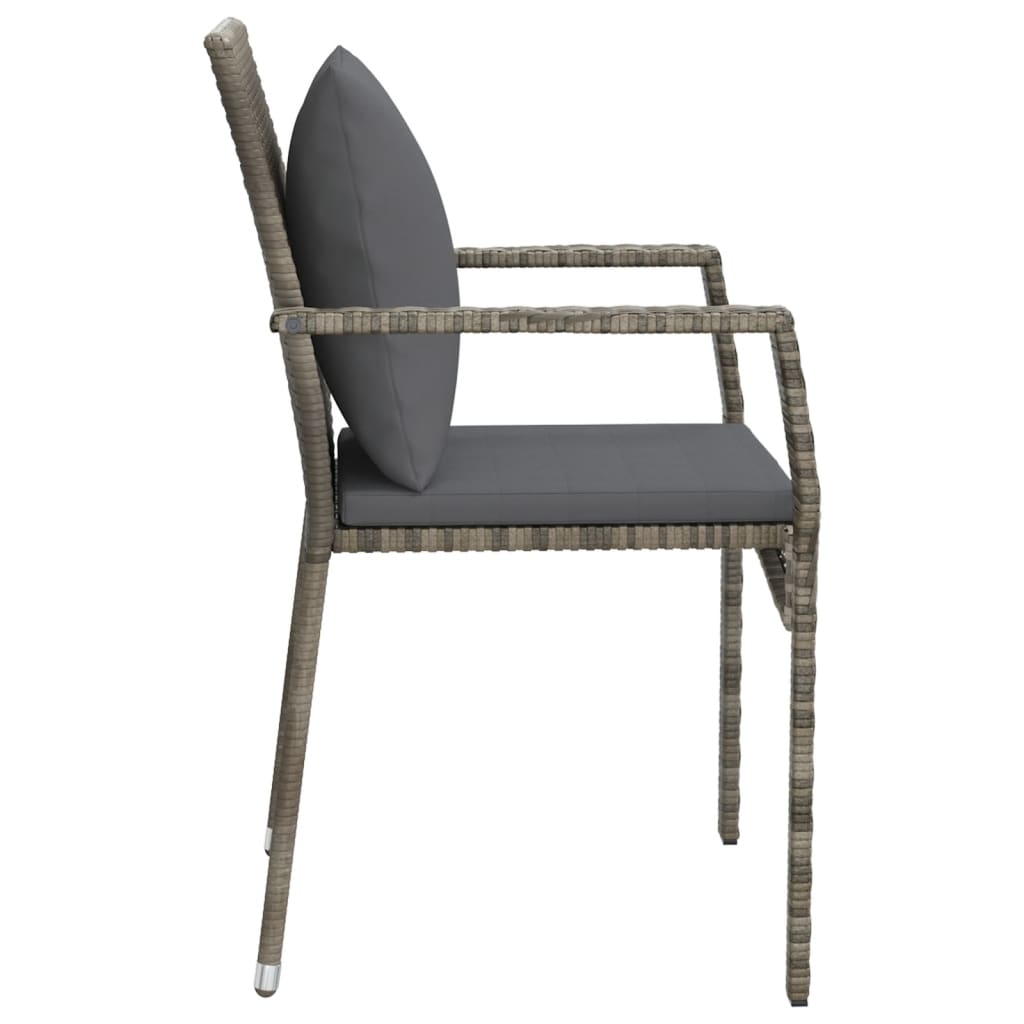 Gartenstühle Mit Kissen 4 Stk. Poly Rattan