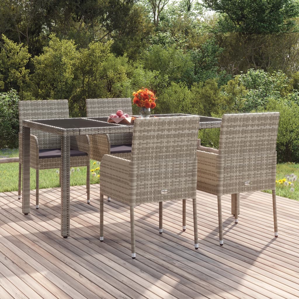 Gartenstühle Mit Kissen 4 Stk. Poly Rattan