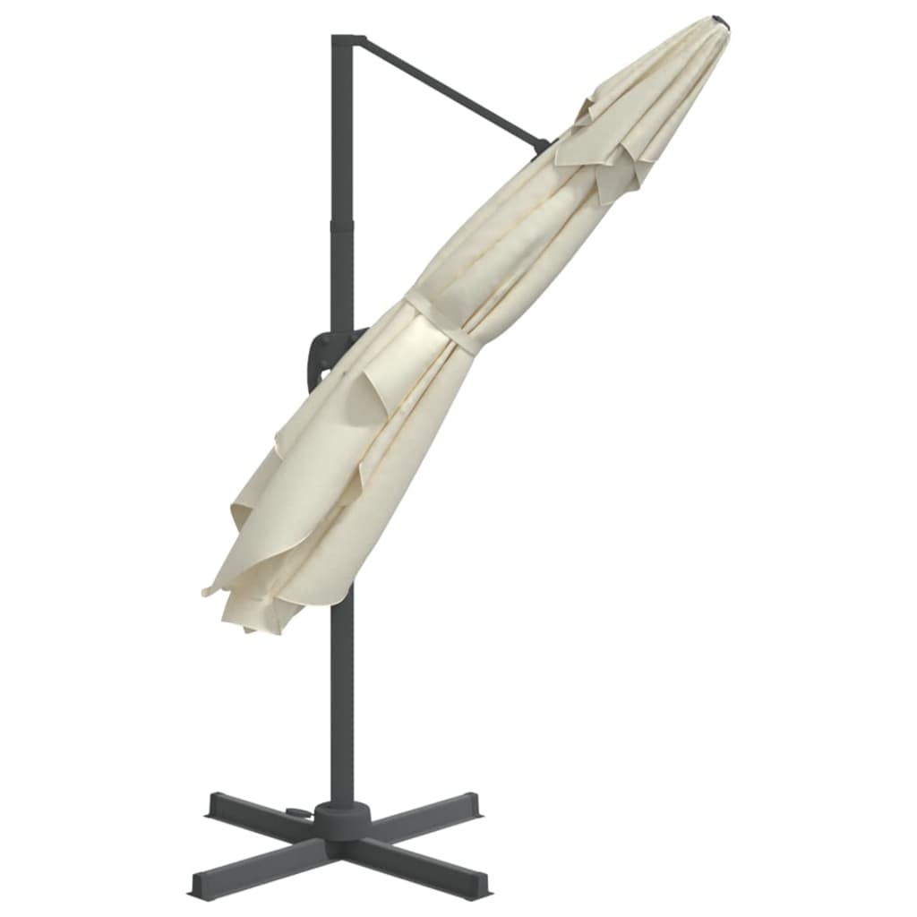 Ampelschirm Mit Aluminium-Mast Sandweiß Sand-Weiß