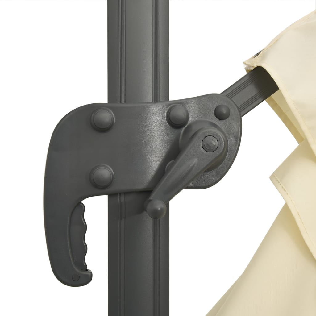 Ampelschirm Mit Aluminium-Mast Sandweiß Sand-Weiß