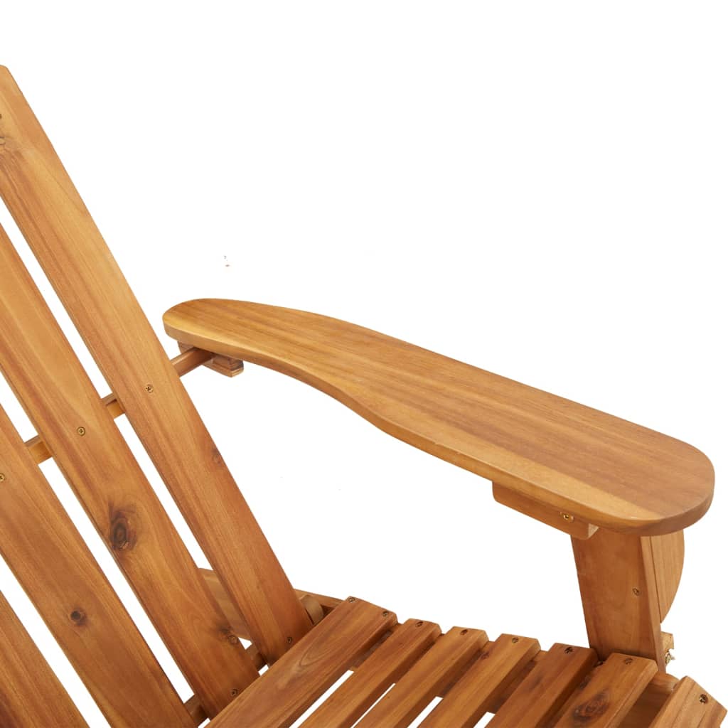 Adirondack-Gartenstuhl Mit Fußstütze Massivholz Akazie