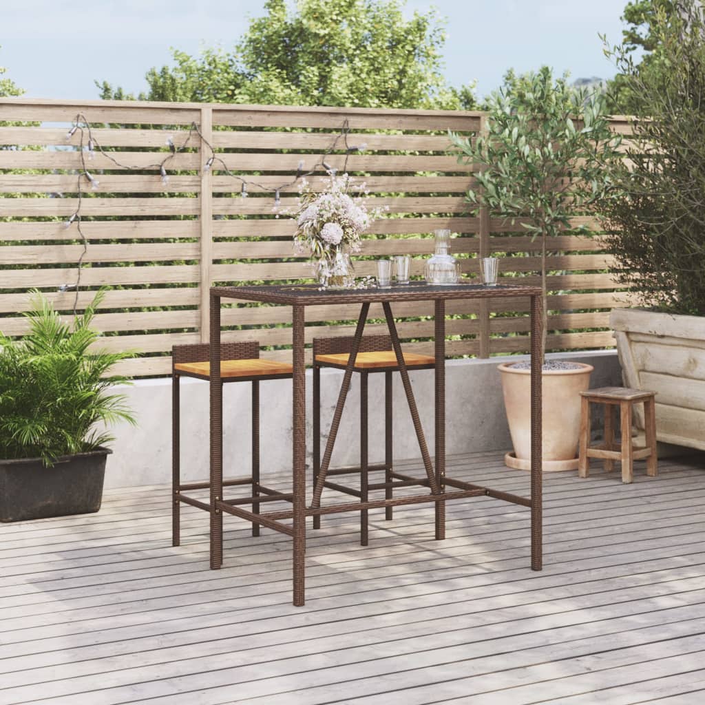 Garten-Bartisch Poly Rattan