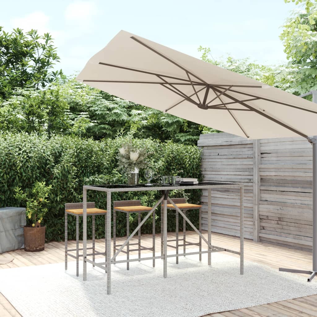 Garten-Bartisch Poly Rattan