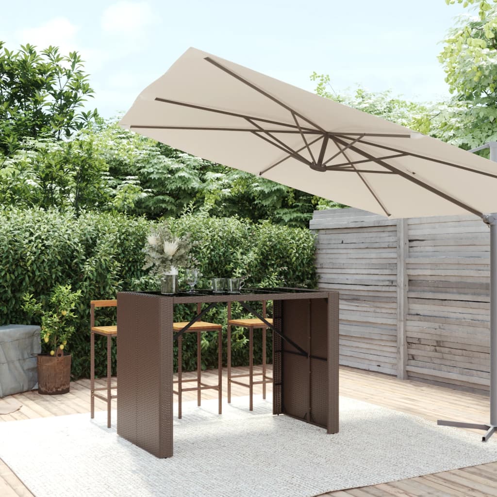 Bartisch Mit Glasplatte Poly Rattan