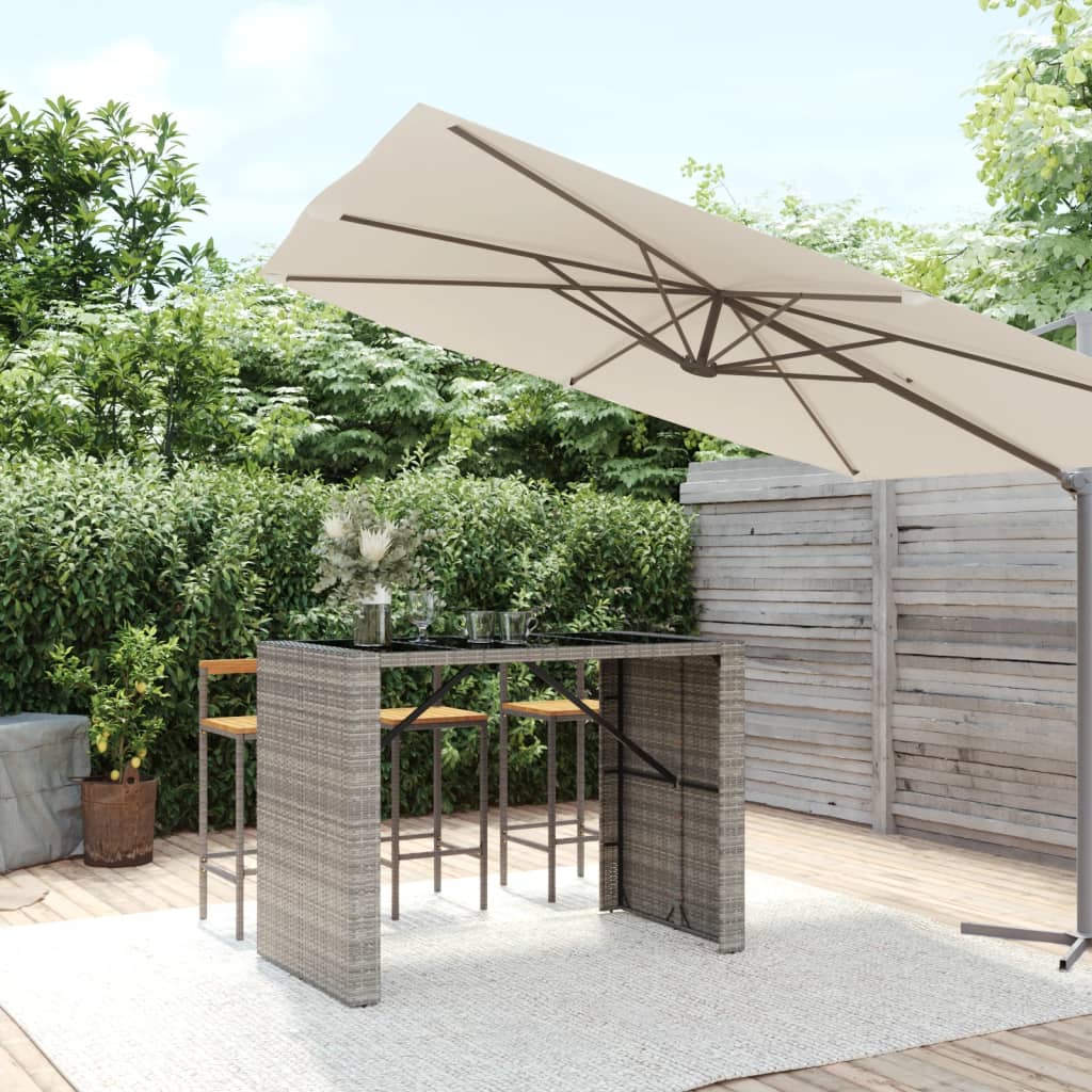 Bartisch Mit Glasplatte Poly Rattan