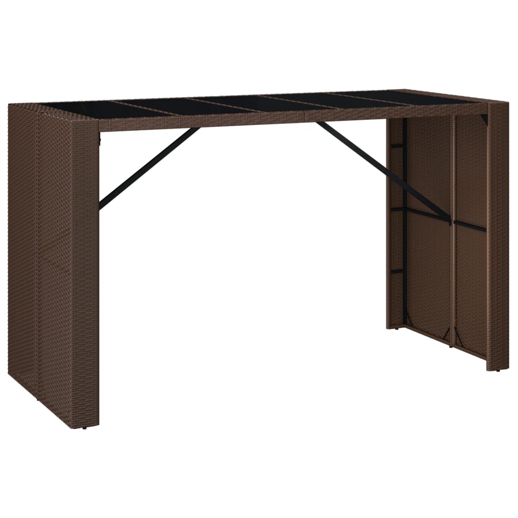 Bartisch Mit Glasplatte Poly Rattan