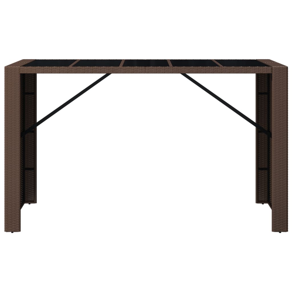 Bartisch Mit Glasplatte Poly Rattan