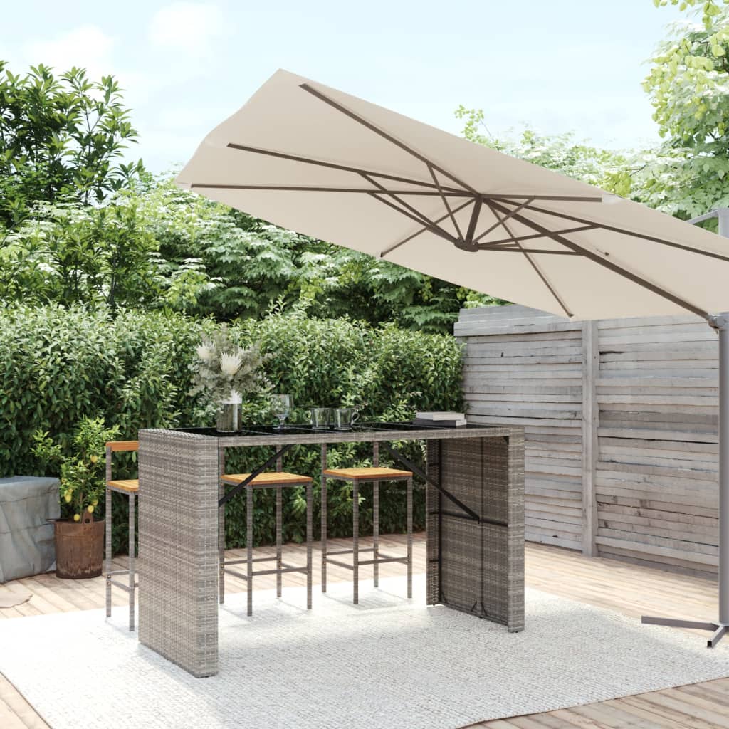Bartisch Mit Glasplatte Poly Rattan