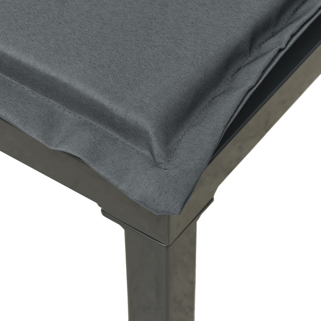 Gartenstuhl Mit Kissen Schwarz Und Grau Poly Rattan