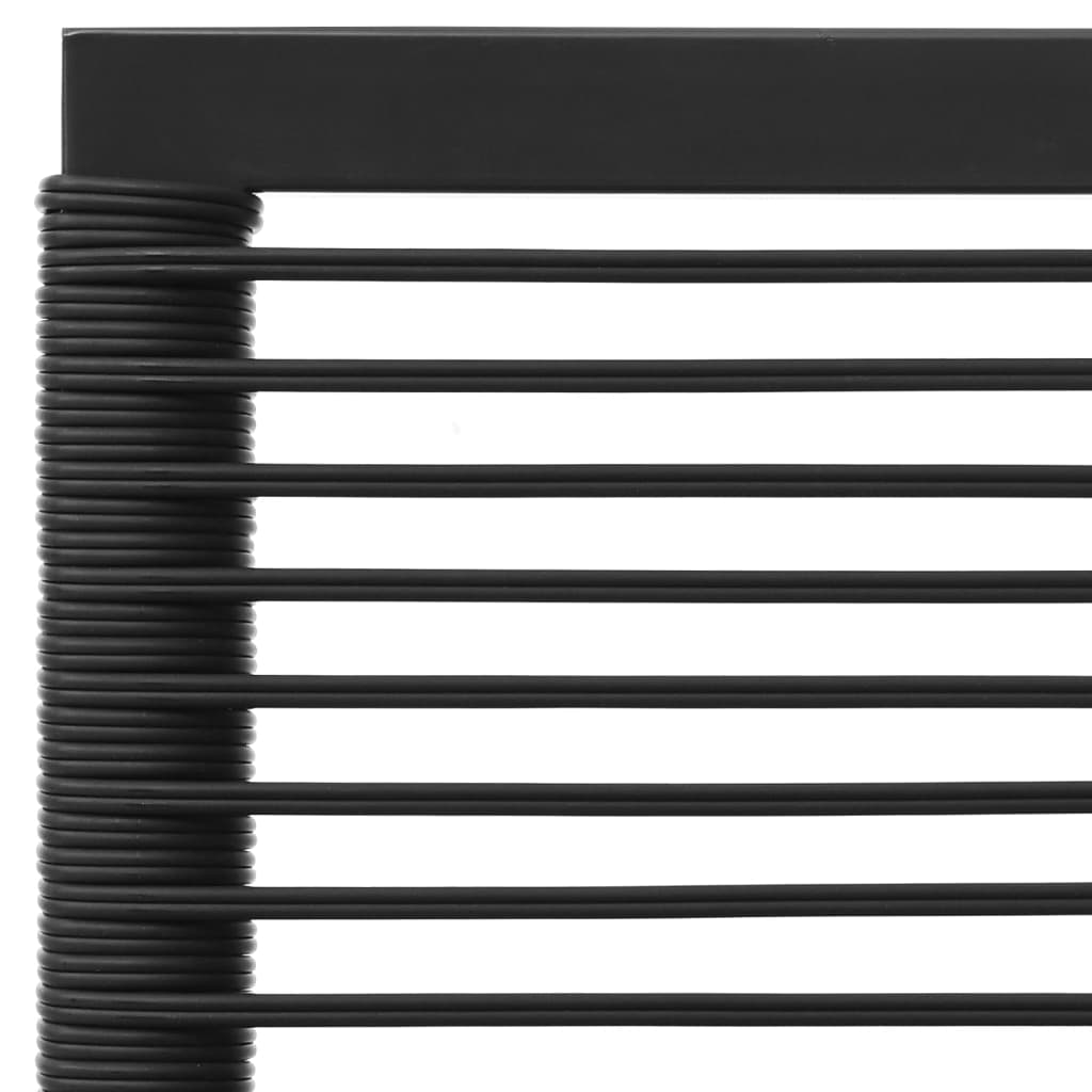 Gartenstuhl Mit Kissen Schwarz Und Grau Poly Rattan