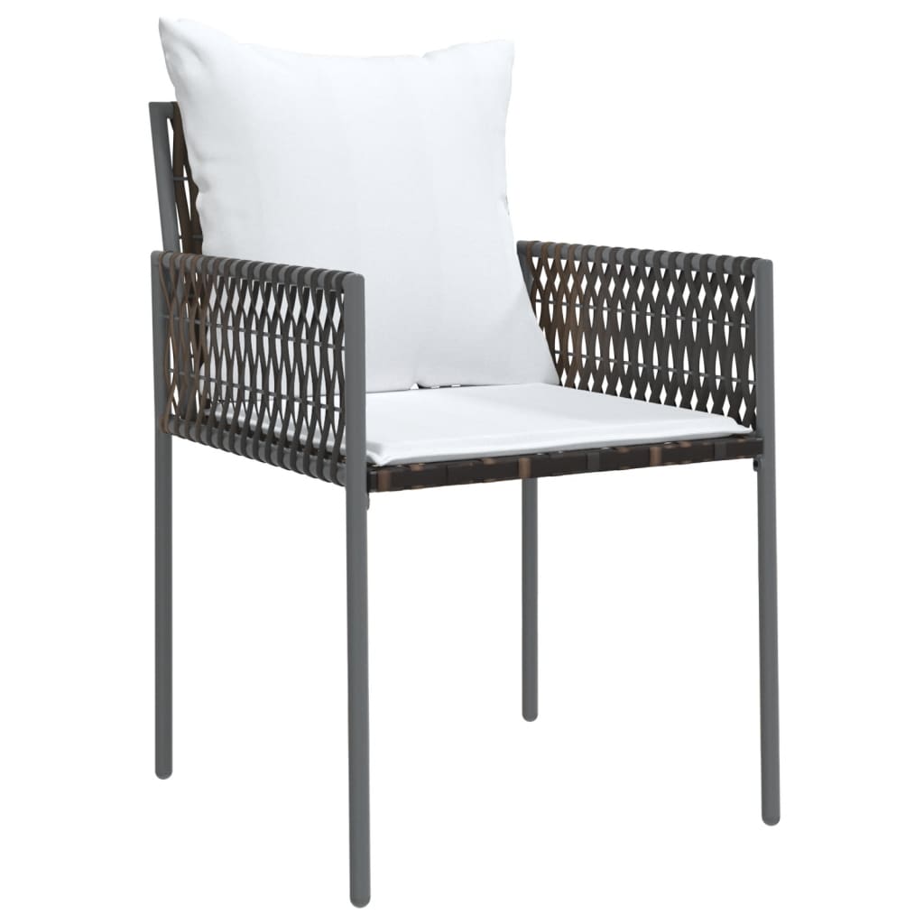 Gartenstühle Mit Kissen 2 Stk. 54X61X83 Cm Poly Rattan
