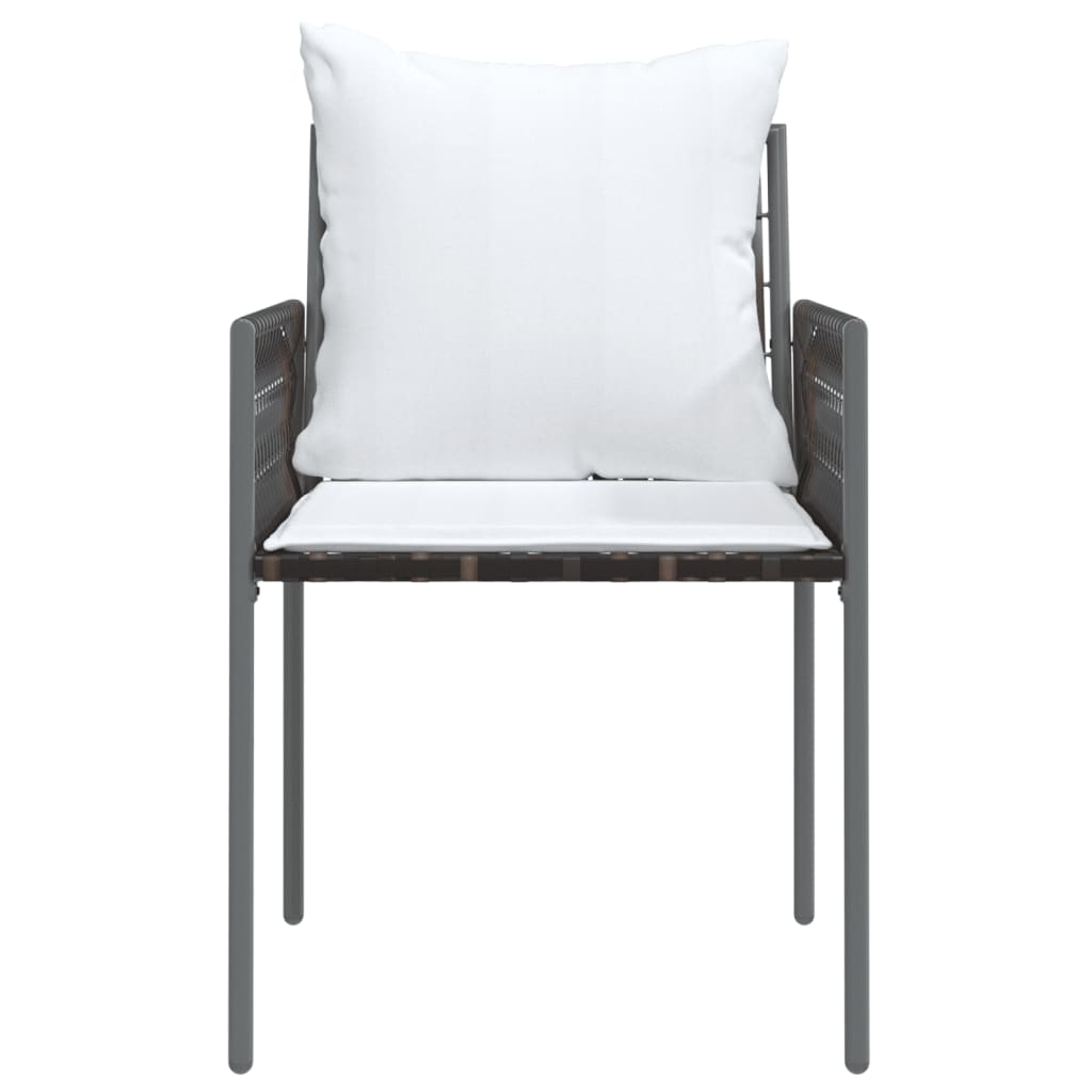 Gartenstühle Mit Kissen 2 Stk. 54X61X83 Cm Poly Rattan