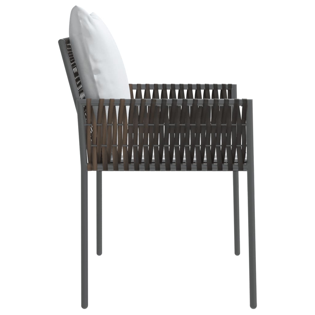 Gartenstühle Mit Kissen 2 Stk. 54X61X83 Cm Poly Rattan