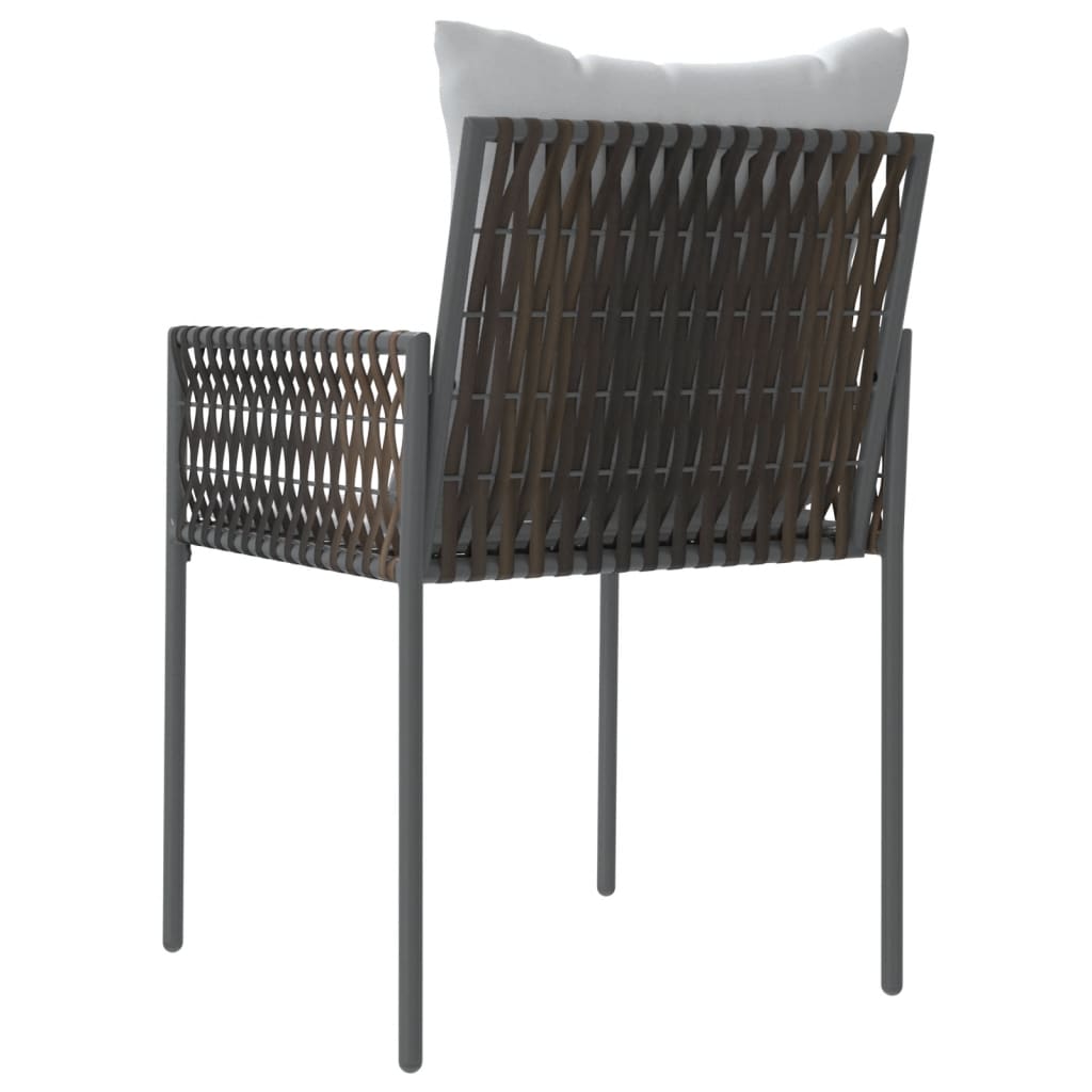 Gartenstühle Mit Kissen 2 Stk. 54X61X83 Cm Poly Rattan