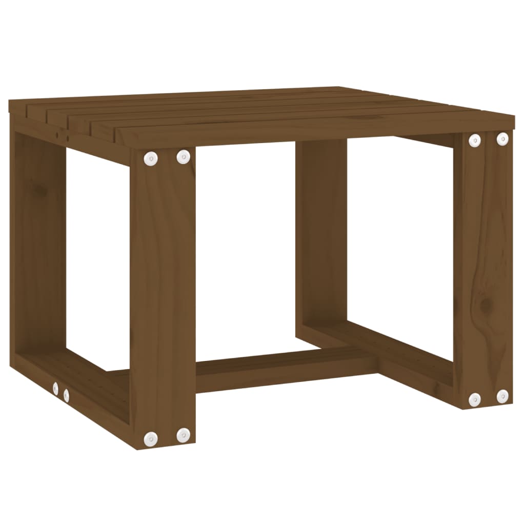Sonnenliegen 2 Stk. Mit Tisch Honigbraun Massivholz Kiefer