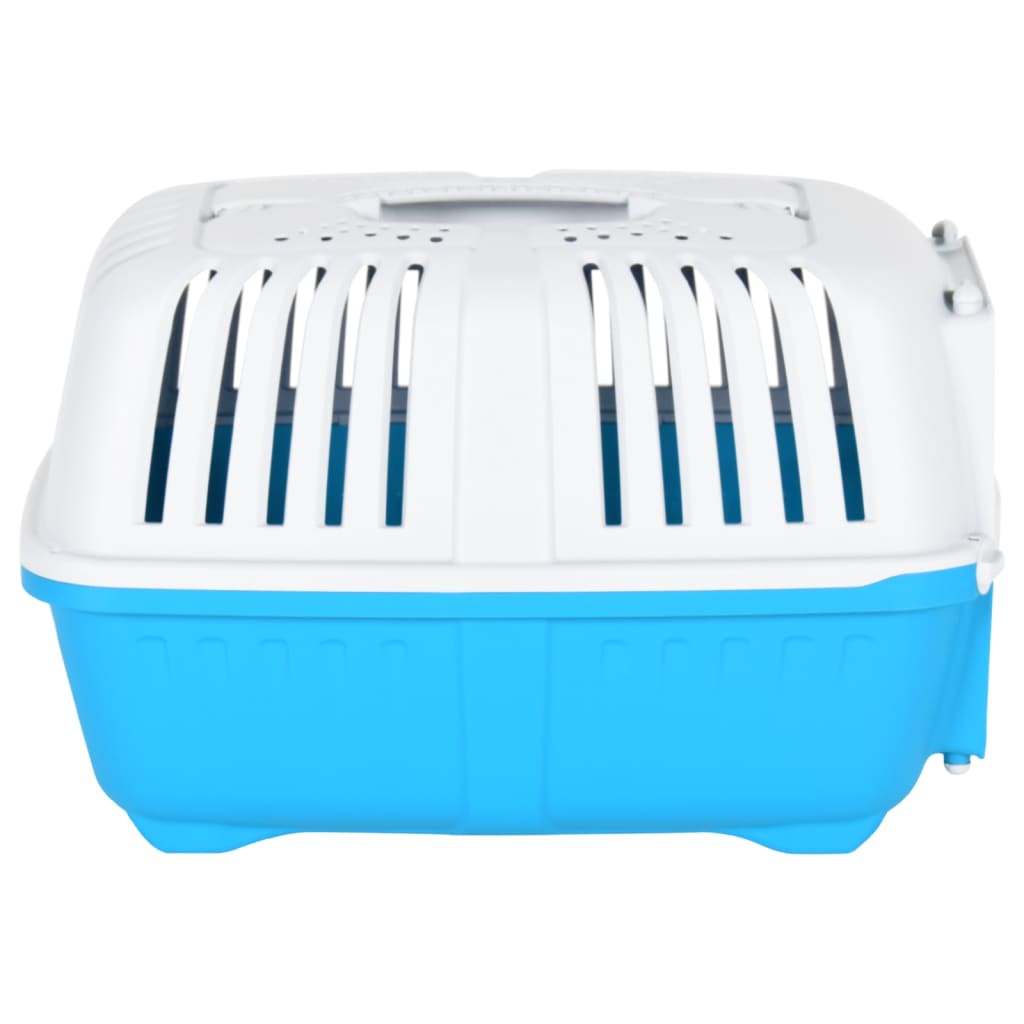 Transportbox Für Haustiere Weiß Blau Polypropylen
