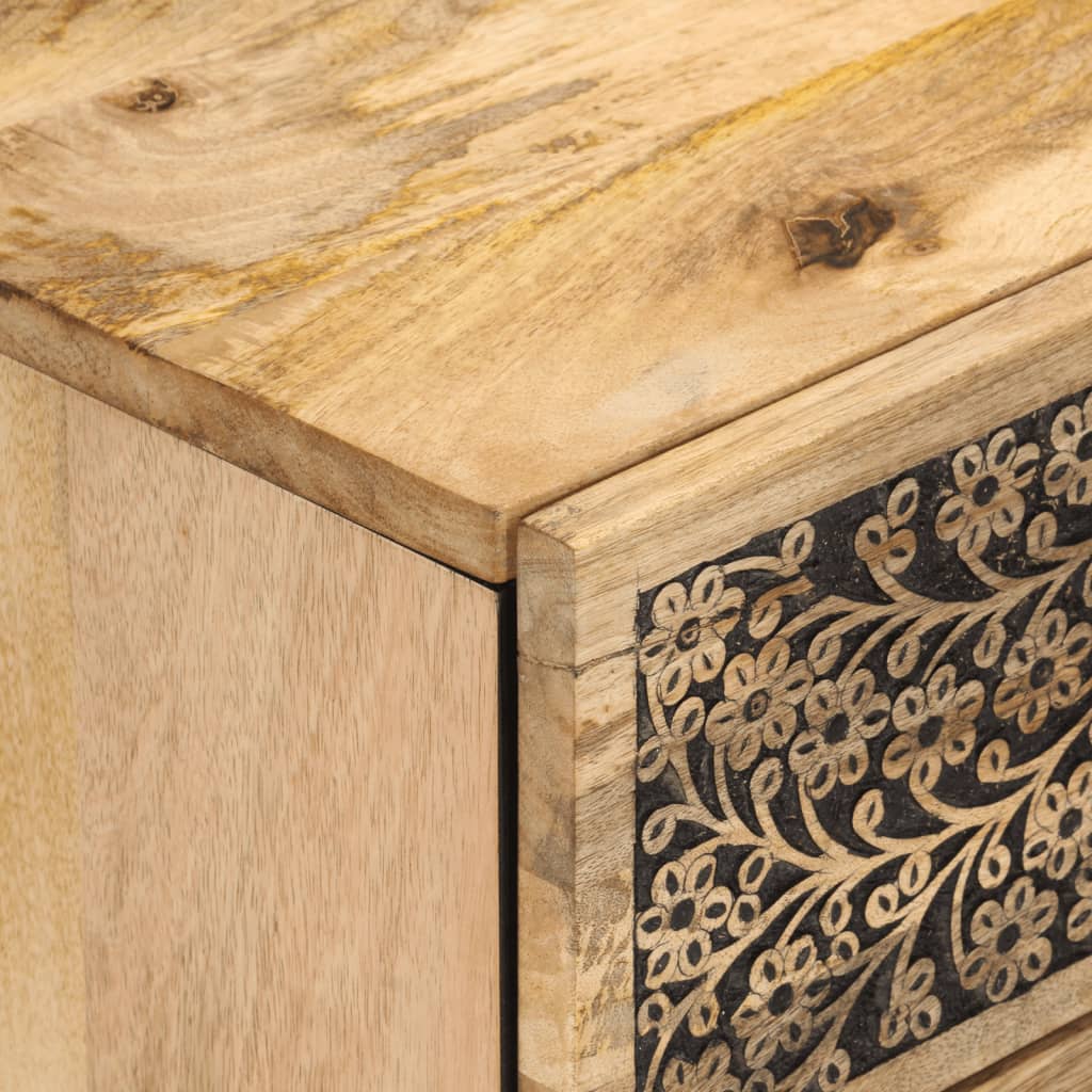 Nachttisch 50X33X60 Cm Massivholz Mango