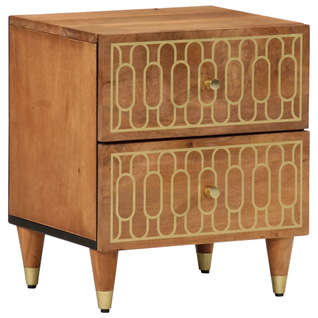 Nachttisch 40X33X46 Cm Massivholz Mango