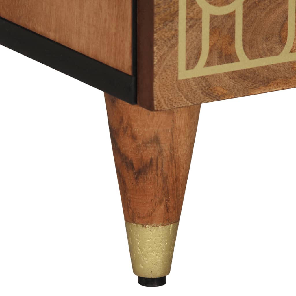 Nachttisch 50X33X62 Cm Massivholz Mango