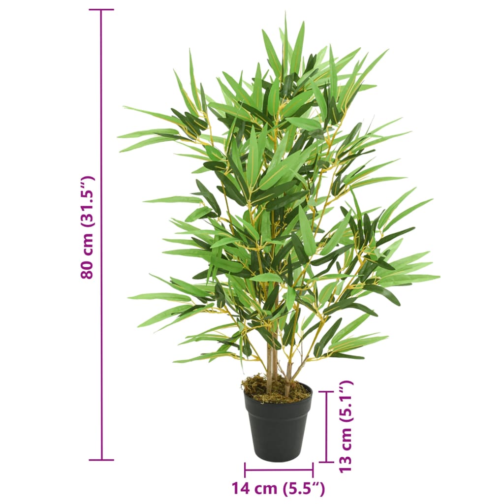 Bambusbaum Künstlich 368 Blätter 80 Cm Grün
