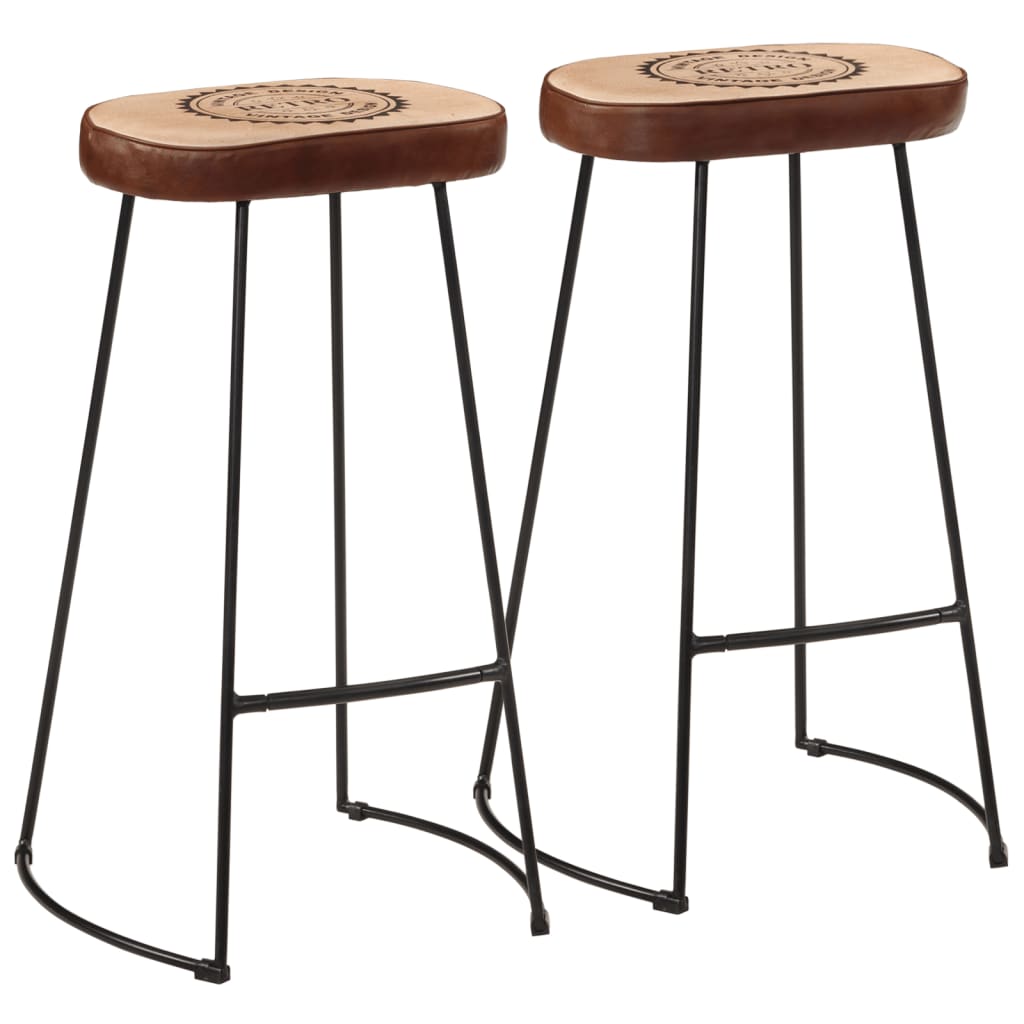 Barhocker 2 Stk. Dunkelbraun