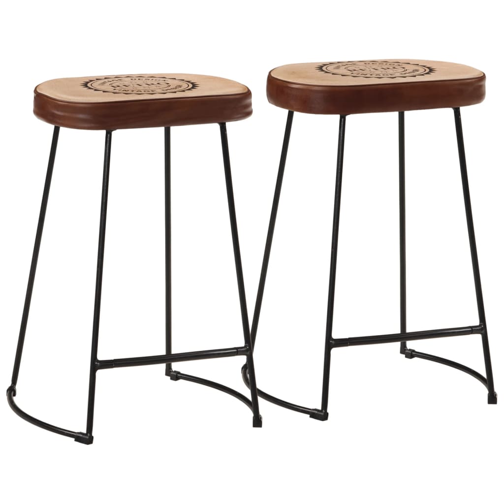 Barhocker 2 Stk. Dunkelbraun