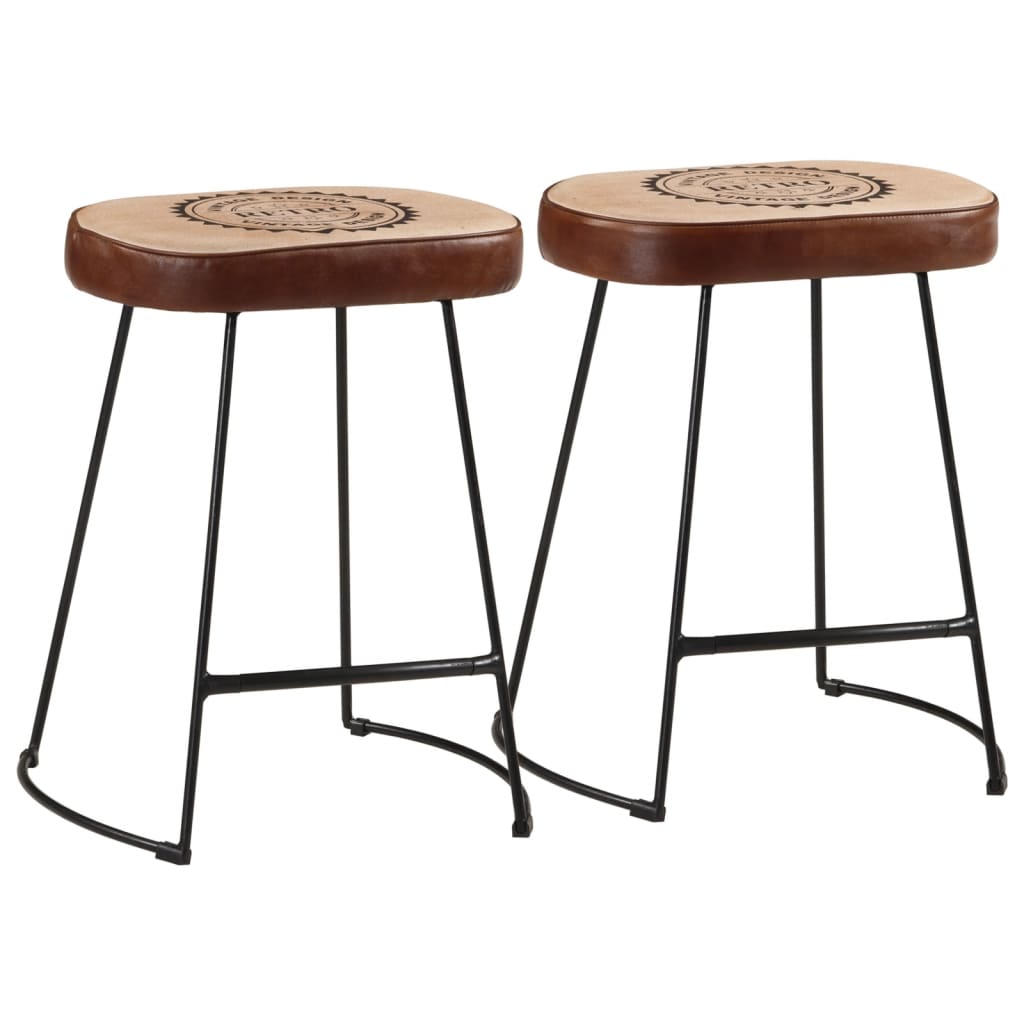 Barhocker 2 Stk. Dunkelbraun