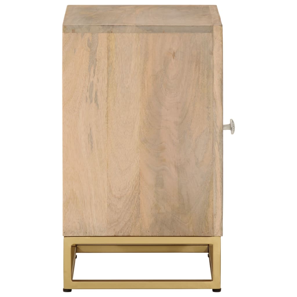 Nachttisch Massivholz Mango Und Eisen