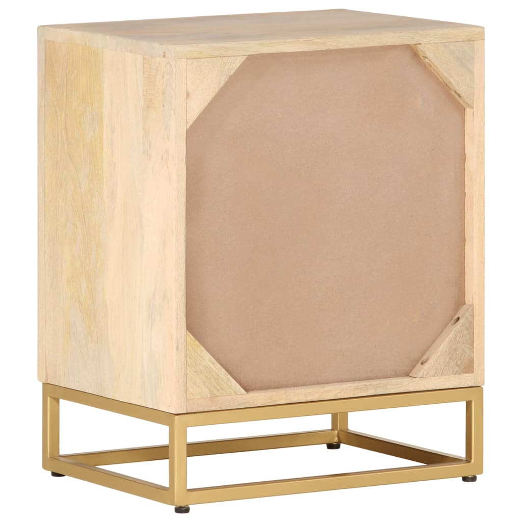 Nachttisch Massivholz Mango Und Eisen